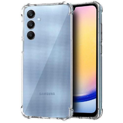 Samsung Galaxy A25 5G szilikon tok, hátlaptok, telefon tok, erősített sarkokkal, átlátszó, Anti Shock, 1,5mm