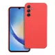 Samsung Galaxy A25 5G szilikon tok, hátlaptok, telefon tok, velúr belsővel, matt, piros, Silicon