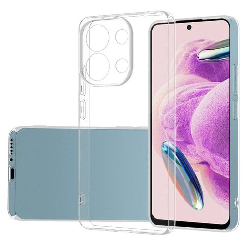 Xiaomi Redmi Note 13 4G szilikon tok, hátlaptok, telefon tok, kamera védelemmel, átlátszó, 2mm, Clear