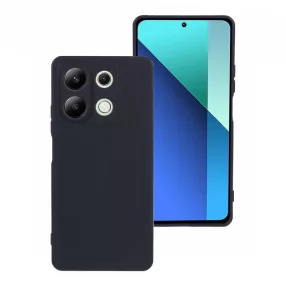   Xiaomi Redmi Note 13 4G szilikon tok, hátlaptok, telefon tok, velúr belsővel, matt, fekete, Silicon
