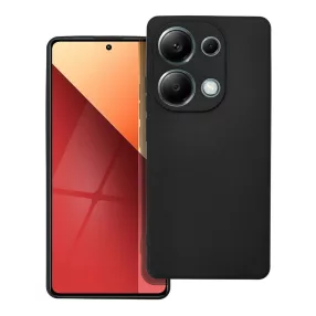   Xiaomi Redmi Note 13 Pro 4G / Poco M6 Pro 4G szilikon tok, hátlaptok, telefon tok, velúr belsővel, matt, fekete, Silicon