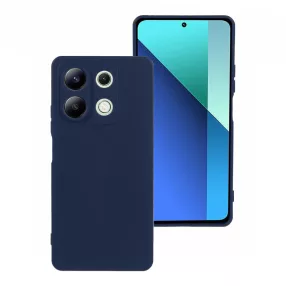   Xiaomi Redmi Note 13 4G szilikon tok, hátlaptok, telefon tok, velúr belsővel, matt, sötétkék, Silicon