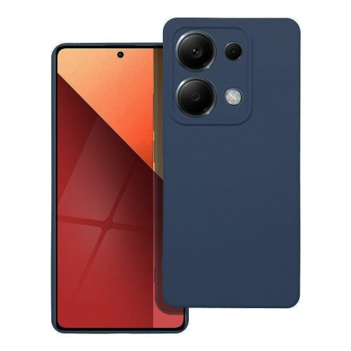 Xiaomi Redmi Note 13 Pro 4G / Poco M6 Pro 4G szilikon tok, hátlaptok, telefon tok, velúr belsővel, matt, sötétkék, Silicon