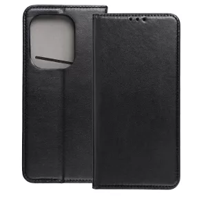   Xiaomi Redmi Note 13 4G könyvtok, fliptok, telefon tok, mágneszáras, bankkártyatartós, fekete, Smart Magnetic