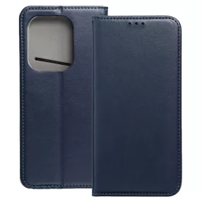   Xiaomi Redmi Note 13 Pro 4G / Poco M6 Pro 4G könyvtok, fliptok, telefon tok, mágneszáras, bankkártyatartós, sötétkék, Smart Magnetic