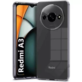   Xiaomi Redmi A3 4G szilikon tok, hátlaptok, telefon tok, vastag, átlátszó, kamera védelemmel, 2mm
