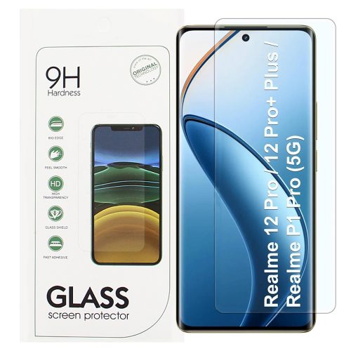 Realme 12 Pro 5G / 12 Pro Plus (Pro+) 5G üvegfólia, tempered glass, előlapi, edzett, 9H, 0.3mm (keskeny)