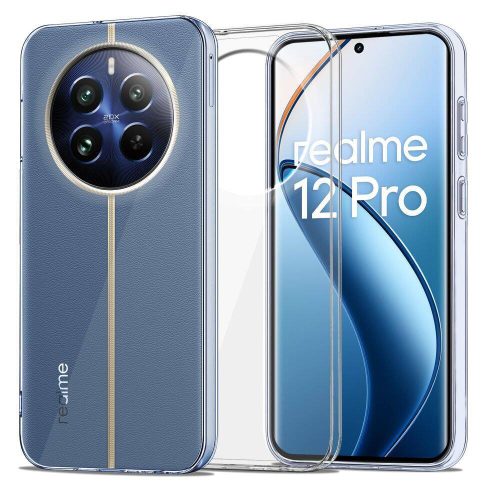 Realme 12 Pro 5G / 12 Pro Plus (Pro+) 5G szilikon tok, hátlaptok, telefon tok, vékony, átlátszó, 1mm