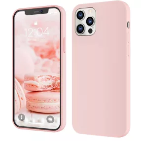   iPhone 12 / 12 Pro szilikon tok, hátlaptok, telefon tok, matt, halvány rózsaszín