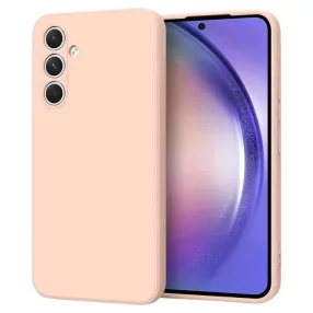   Samsung Galaxy A55 5G szilikon tok, hátlaptok, telefon tok, matt, halvány rózsaszín