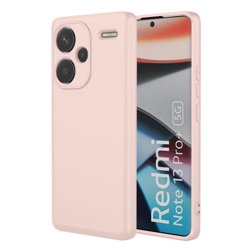 Xiaomi Redmi Note 13 Pro Plus ( Pro+) 5G szilikon tok, hátlaptok, telefon tok, matt, halvány rózsaszín