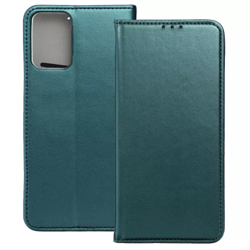 Motorola Moto G24 / G04 / E14 könyvtok, fliptok, telefon tok, mágneszáras, bankkártyatartós, zöld, Smart Magnetic