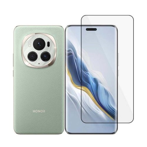 Honor Magic6 Pro 5G üvegfólia, tempered glass, előlapi, 5D, edzett, hajlított, fekete kerettel