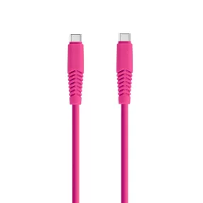   USB-C - USB-C kábel 1,5m 20W gyorstöltő töltőkábel rózsaszín, Setty KSC-C-1.5206