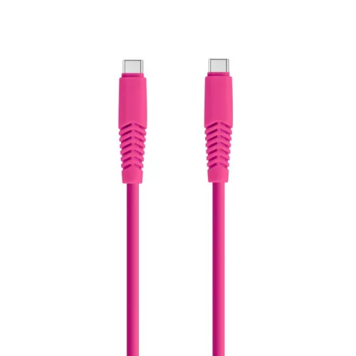 USB-C - USB-C kábel 1,5m 20W gyorstöltő töltőkábel rózsaszín, Setty KSC-C-1.5206