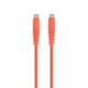 USB-C - USB-C kábel 1,5m 20W gyorstöltő töltőkábel narancssárga, Setty KSC-C-1.52010