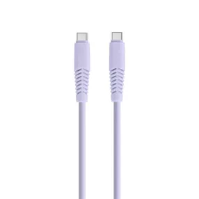   USB-C - USB-C kábel 1,5m 20W gyorstöltő töltőkábel lila, Setty KSC-C-1.5209