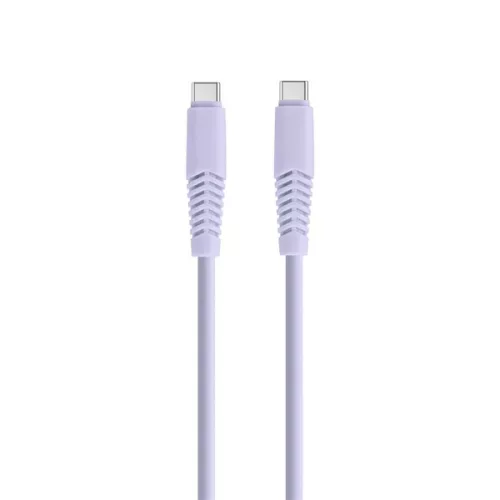 USB-C - USB-C kábel 1,5m 20W gyorstöltő töltőkábel lila, Setty KSC-C-1.5209