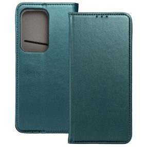   Honor 200 Lite 5G könyvtok, fliptok, telefon tok, mágneszáras, bankkártyatartós, zöld, Smart Magnetic