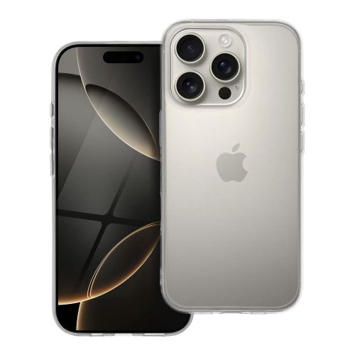 iPhone 16 Pro szilikon tok, hátlaptok, telefon tok, vastag, átlátszó, Clear, 2mm