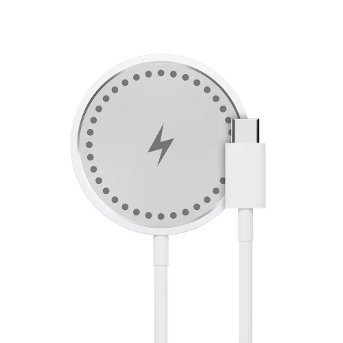 MagSafe kompatibilis vezeték nélküli töltő 15W, mágneses USB-C iPhone kompatibilis, fehér – Maxlife MXWC-05