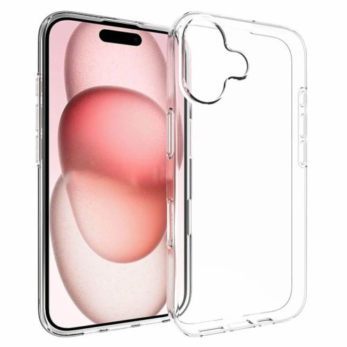 iPhone 16 Plus szilikon tok, hátlaptok, telefon tok, vékony, átlátszó, 1mm