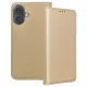 iPhone 16 könyvtok, fliptok, telefon tok, mágneszáras, bankkártyatartós, arany
