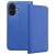 iPhone 16 könyvtok, fliptok, telefon tok, szilikon keretes, mágneszáras, sötétkék
