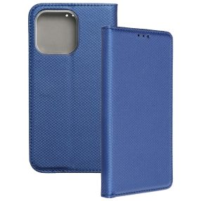   iPhone 16 Pro Max könyvtok, fliptok, telefon tok, mágneszáras, bankkártyatartós, sötétkék