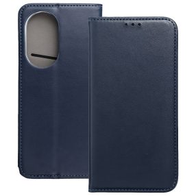   Honor 200 5G könyvtok, fliptok, telefon tok, mágneszáras, bankkártyatartós, sötétkék, Smart Magnetic