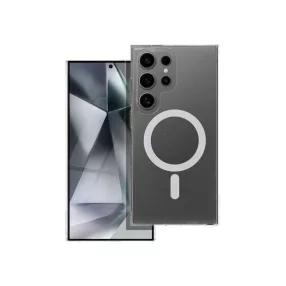   Samsung Galaxy S24 Ultra 5G hátlaptok, telefon tok, MagSafe kompatibilis, átlátszó, Anti Shock Mag Case, 1.5mm