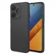 Xiaomi Redmi 13 4G / Poco M6 4G szilikon tok, hátlaptok, telefon tok, velúr belsővel, matt, fekete, Silicon