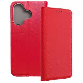   Xiaomi Redmi 13 4G / Poco M6 4G könyvtok, fliptok, telefon tok, mágneszáras, bankkártyatartós, piros