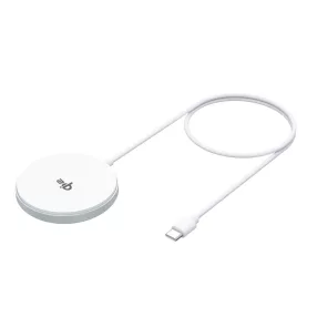  Qi2 MagSafe vezeték nélküli töltő 15W, mágneses USB-C iPhone kompatibilis, ezüst – Forever MAWC-300
