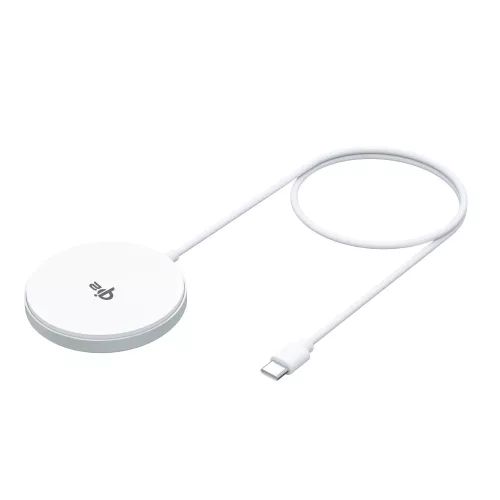 Qi2 MagSafe vezeték nélküli töltő 15W, mágneses USB-C iPhone kompatibilis, ezüst – Forever MAWC-300