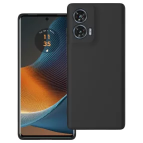   Motorola Edge 50 Fusion 5G szilikon tok, hátlaptok, telefon tok, velúr belsővel, matt, fekete, Silicon