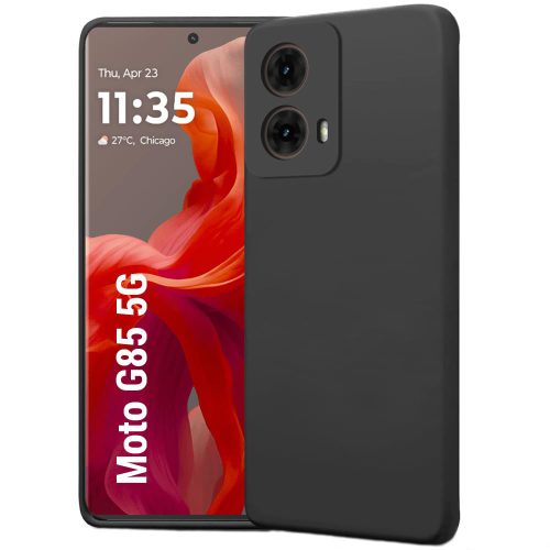 Motorola Moto G85 5G szilikon tok, hátlaptok, telefon tok, matt, fekete