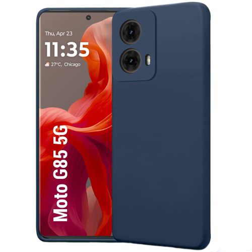 Motorola Moto G85 5G szilikon tok, hátlaptok, telefon tok, matt, sötétkék