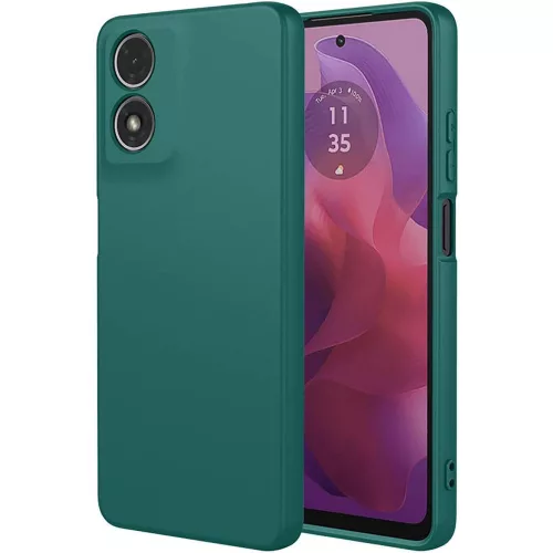 Motorola Moto E14 / G04 / G04s szilikon tok, hátlaptok, telefon tok, matt, zöld