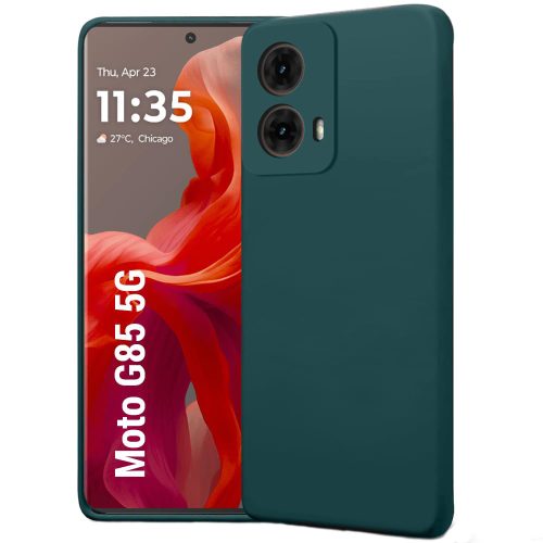 Motorola Moto G85 5G szilikon tok, hátlaptok, telefon tok, matt, zöld