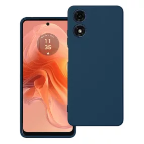   Motorola Moto E14 / G04 / G04s szilikon tok, hátlaptok, telefon tok, velúr belsővel, matt, sötétkék, Silicon