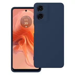   Motorola Moto G24 Power Edition szilikon tok, hátlaptok, telefon tok, velúr belsővel, matt, sötétkék, Silicon