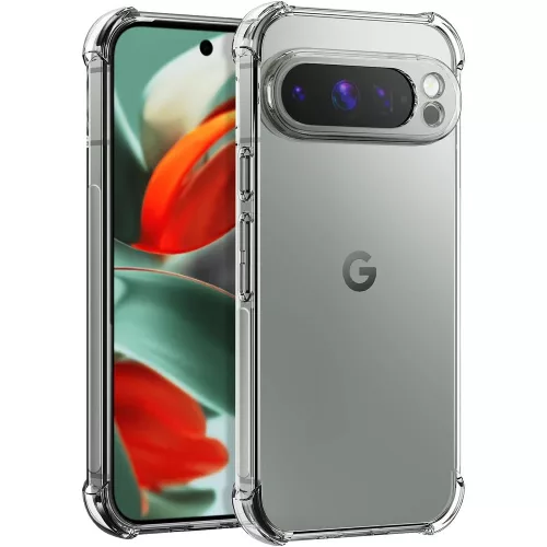 Google Pixel 9 Pro XL 5G szilikon tok, hátlaptok, telefon tok, erősített sarkokkal, kamera védelemmel, átlátszó, Anti Shock, 1.5mm