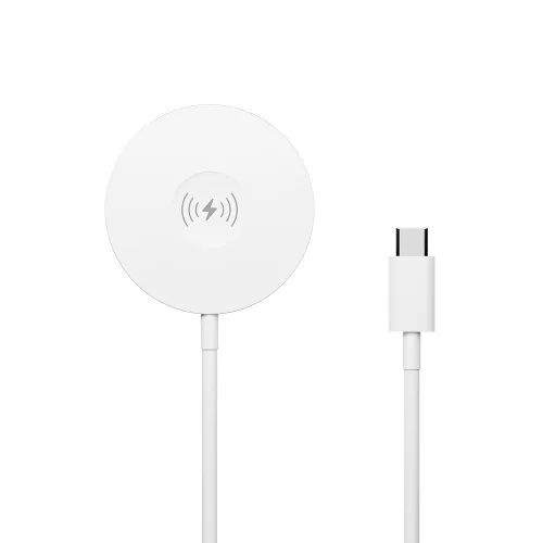 3 az 1-ben MagSafe vezeték nélküli töltő 15W, mágneses Qi töltő iPhone, Apple Watch és AirPods készülékekhez, USB-C, fehér – Forever MAWC-400
