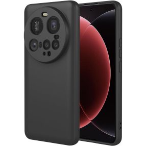   Xiaomi 15 Ultra 5G szilikon tok, hátlaptok, telefon tok, velúr belsővel, matt, fekete, Silicon