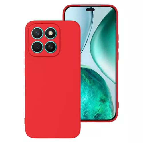 Honor X8c szilikon tok, hátlaptok, telefon tok, velúr belsővel, matt, piros, Silicon