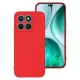 Honor X8c szilikon tok, hátlaptok, telefon tok, velúr belsővel, matt, piros, Silicon