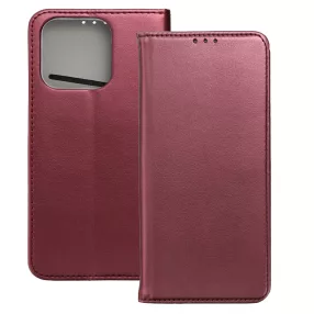   Honor X8c könyvtok, fliptok, telefon tok, mágneszáras, bankkártyatartós, bordó, Smart Magnetic