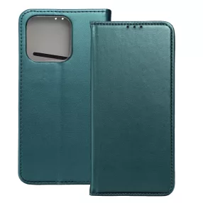   Honor X8c könyvtok, fliptok, telefon tok, mágneszáras, bankkártyatartós, zöld, Smart Magnetic