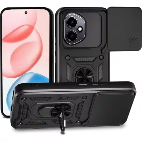   Honor 400 5G hátlap tok, telefon tok, kitámasztható, mágneses, ütésálló, fekete, Defender Slide